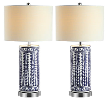 Sulka 27" Ceramic/Iron Contemporary USB Charging LED Table Lamp - JONATHAN Y